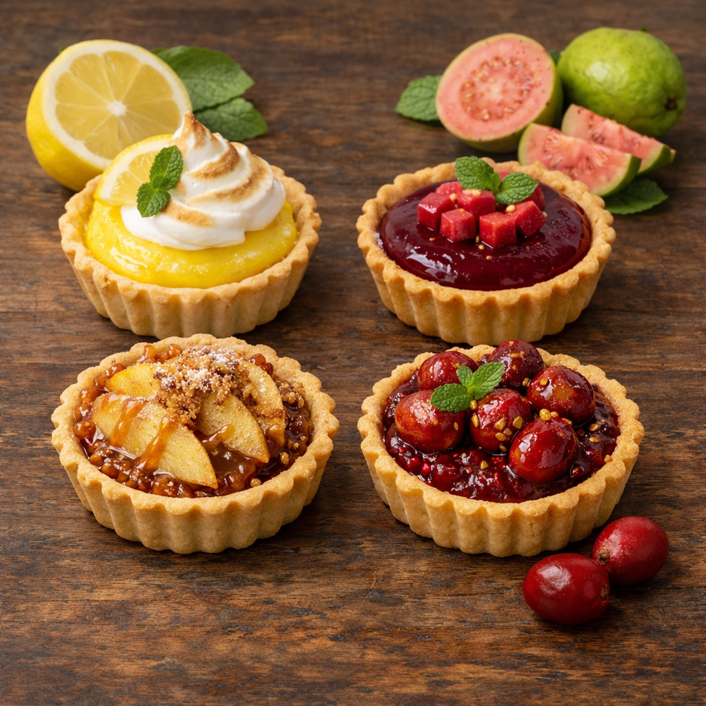 Delicious tarts display